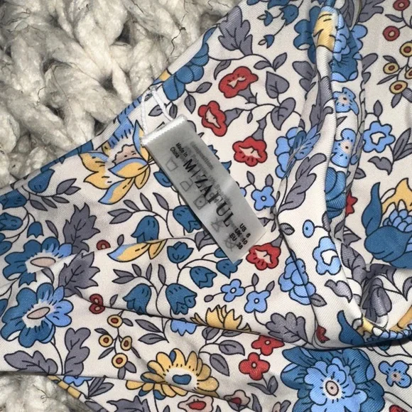 Zaful Multicolor Floral Bikini Set - Blue, Yellow, Red & Cream - Picture 6 of 7